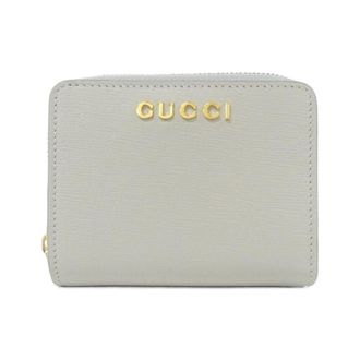 Gucci Gold Gray Light Gray Leather Wallet (Bi-Fold) (Pre-Owned)