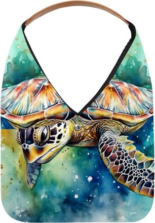Generic Sea Turtle Reusable Lightweight Grocery Bags - Foldable Into Compact Pouch, Washable & Sturdy, Multipurpose for Shopping and Travel