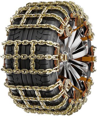 OEM Juego De 2 Cadenas De Nieve Universales Para Coches - F&aacute;cil Montaje Para Neum&aacute;ticos De Coche De 215 A 285 Mm De Ancho