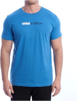 La Martina Tops, Heren, Blauw, 2Xl, Katoen, T-shirt met korte mouwen