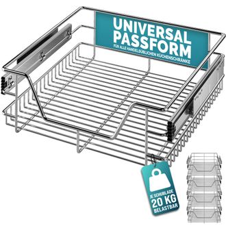 Deuba Casaria Cestello Estraibile Sottolavello Cassetto Telescopico Metallo Guide Scorrevoli 20kg 30cm / 40cm / 50cm / 60cm 50cm. Set Of 4 (en)