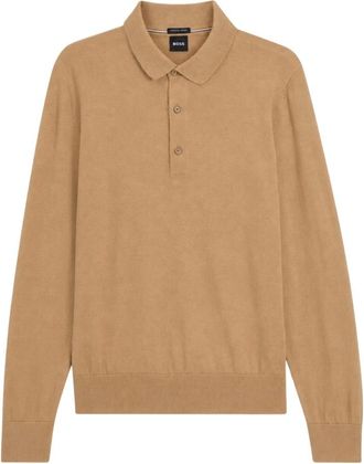 HUGO BOSS Tops, Heren, Beige, 2Xl, Wol, H-Lancione Polo