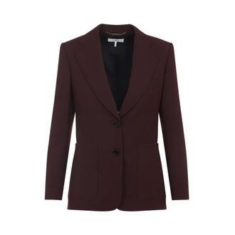Chlo&eacute; Single-Breasted Wool Blazer - Dames - Jassen - Bruin - Maat: 2XS Wol