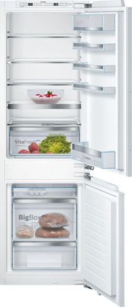 Bosch Serie 6, Combinaci&oacute;n Frigor&iacute;fico-congelador Empotrable Con Congelador Inferior, 177,2 X 55,8 Cm, Bisagra Plana, Kis86afe0