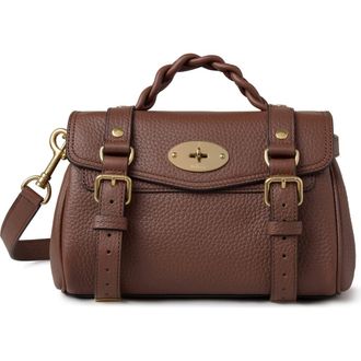 Mulberry Mini Alexa Leather Satchel in Bright Oak at Nordstrom