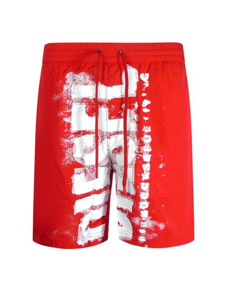 Diesel Mens Diesel BMBX-POWEL Red Beach Shorts - Size: 37/36/32