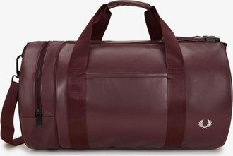 Fred Perry Mens Barrel Bag in Dark Brown Recycled Material - One Size