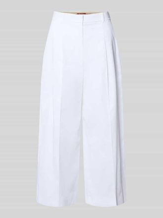 Max Mara Regular Fit Culotte aus Baumwoll-Mix Modell TEQUILA in Weiss, Gr&ouml;&szlig;e 38