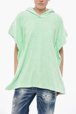 Givenchy Terry Poncho-Fit Hoodie with Jacquard Monogram Pattern Givenchy