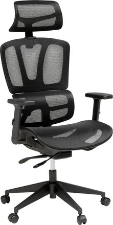 MID.YOU Mid.you Drehstuhl, Schwarz, Metall, Kunststoff, Textil, Drehkreuz, 56x114-124x65 cm, inklusive Armlehnen, B&uuml;rom&ouml;bel, B&uuml;rost&uuml;hle, Drehst&uuml;hle