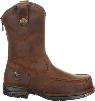 Georgia Boot Pullon Work Boot in Dark Brown at Nordstrom, Size 11.5