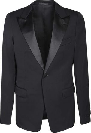 Lanvin Zwarte Wollen Blazer Stijlvol Formeel - Heren - Blazers - Zwart - S - Wol - Jassen