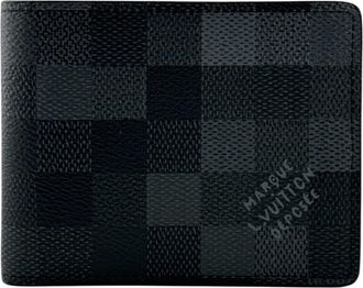 Louis Vuitton Black Damier Canvas Wallet (Bi-Fold) (Pre-Owned)