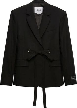 Msgm Blazer con logo - Nero