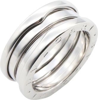 Bulgari Silver White Gold (18K) Band Ring (Pre-Owned)