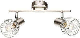 Globo Lighting Foco De Techo Doble N&iacute;quel Mate 2x E14