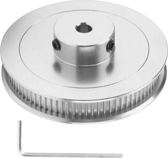 OEM Polea Gt2 80t De Acero Aleado De 5 Mm Para Impresora 3d Y Fresadora Cnc, Rueda S&iacute;ncrona Plateada