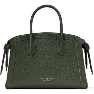 Kate Spade New York medium knott pebbled leather satchel in Bonsai Tree at Nordstrom Rack