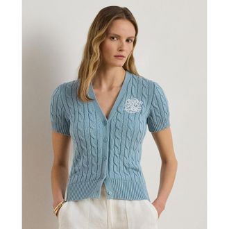 Ralph Lauren Katoenen V-hals vest met korte mouwen