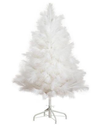 Nearly Natural 4Ft. Artificial White Pampas Grass Christmas Tree