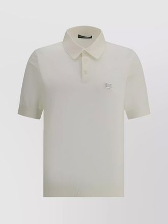 Dolce & Gabbana logoed collared polo shirt with short sleeves