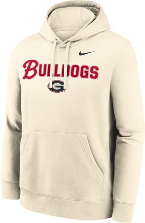 Nike Georgia Primetime Club Nike Mens College Pullover Hoodie in Brown | NKDK15ANGB-TTC