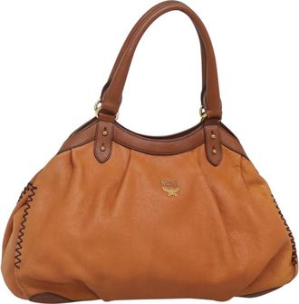 MCM Vintage Shoulder Bag Leather Leather Shoulder Bag Bag (Pre-Owned)