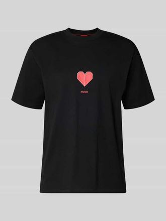 HUGO BOSS Regular Fit T-Shirt aus reiner Baumwolle Modell DALENTIN in Black, Gr&ouml;&szlig;e XXL
