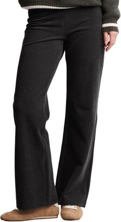 Barefoot Dreams Day to Night Stretch Corduroy Wide Leg Pants in Carbon at Nordstrom, Size X-Small