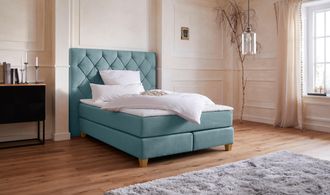 HOME AFFAIRE Boxspringbett »Harmones hoch« in 3 Breiten, Härtegrad auch im Mix mit je 1 Matratze in H2 und H3