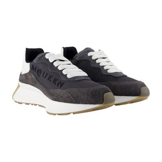 Alexander McQueen Mens Sprint Runner Sneaker Multicolor Calfskin