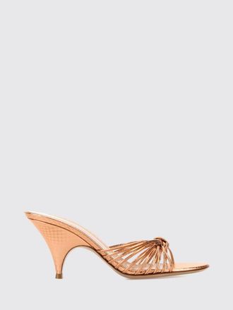 Gianvito Rossi Sandali mules Mal&egrave; in pelle di serpente con tacco alto svasato