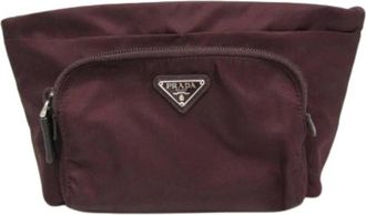 Prada Pre-owned Clutches, female, Red, Size: ONE SIZE Pre-owned Vintage Pouch