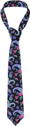 Generic Skinny Tie,Colourful Paisley Slim Necktie for Men Neck Tie for Wedding Party Business
