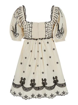 Sea New York Embroidered Cotton Dress - White