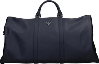 Guess Pisa Saffiano weekendtas - Heren - Tassen - Blauw - Maat: ONE Size Zijde