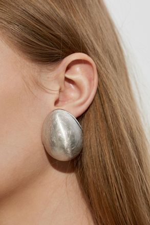 Jacquemus Oval Earrings, Womens, Silver