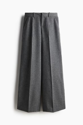 H&M Weite elegante Hose - Dunkelgraumeliert