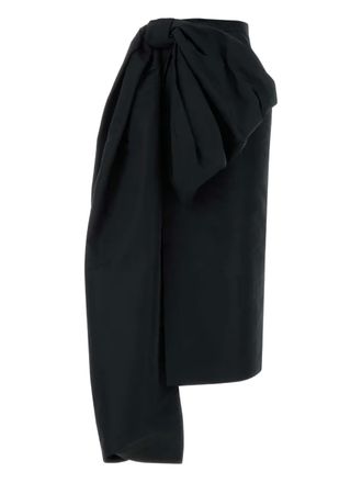 Givenchy draped-bow skirt - women - Polyester/Polyester - 36 - Black