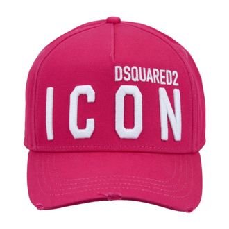Dsquared2 Icon Baseballpet met gesp sluiting - unisex - Petten - Roze - ONE Size - Katoen - Accessoires