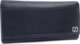 Gucci Black Leather Long Wallet (Bi-Fold) (Pre-Owned)