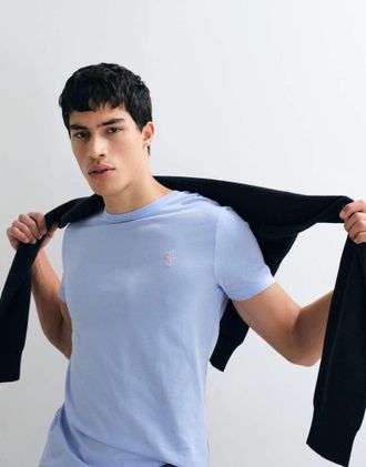 Polo Ralph Lauren Icon - T-shirt slim custom fit blu con logo