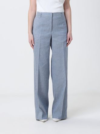 Pantaloni Torino Pantaloni palazzo PT Torino in lino e cotone con motivo gessato