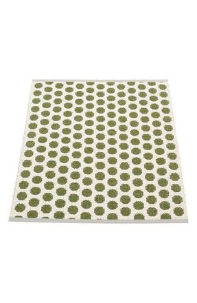 Pappelina Noa Polka Dot Indoor/Outdoor Rug in Green Tones at Nordstrom, Size 2X8