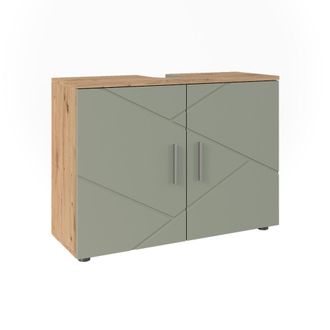 Vicco Mueble Bajo Lavabo Irma, Verde Salvia, 80 X 59 Cm Con 2 Puertas, Vicco