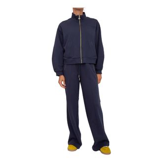 Twinset Blauw Katoenen Compleet Set - Dames - Trainingspakken - Blauw - XS - Katoen - Fitness