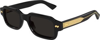 Bottega Veneta Vierkante Zonnebril - Heren - Zonnebrillen - Zwart - 51 MM - Accessoires