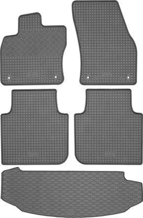 OEM Juego De Alfombrillas De Goma Para Coche Y Alfombrilla Para Maletero Para Skoda Kodiaq Crossover A Partir De Marzo De 2017
