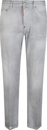 Dsquared2 642 Jeans - Heren - Slim Fit Jeans - Grijs - XL - Denim - Jeans
