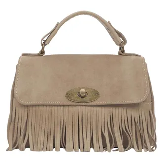 Estro & Luminara Handbags, female, Beige, Size: ONE SIZE Mini Satchel